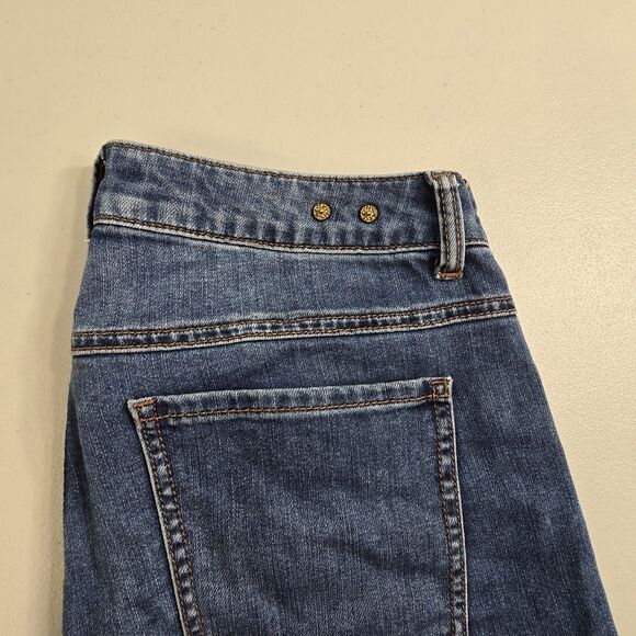 CAbi Curvy Skinny Blue Distressed Womens Jeans Size 10 Mid Rise - Picture 8 of 13